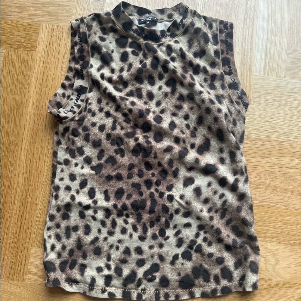 Skims x dolce gabbana Leopard Print Sleeveless Top size medium - Picture 3 of 10